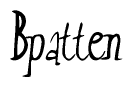 The image is of the word Bpatten stylized in a cursive script.