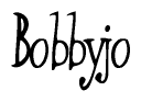   The image is of the word Bobbyjo stylized in a cursive script. 