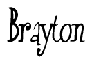 The image is of the word Brayton stylized in a cursive script.