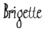 The image contains the word 'Brigette' written in a cursive, stylized font.