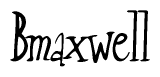 The image is a stylized text or script that reads 'Bmaxwell' in a cursive or calligraphic font.