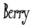 The image is a stylized text or script that reads 'Berry' in a cursive or calligraphic font.