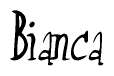 The image is a stylized text or script that reads 'Bianca' in a cursive or calligraphic font.