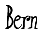 The image contains the word 'Bern' written in a cursive, stylized font.