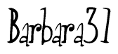 The image is a stylized text or script that reads 'Barbara31' in a cursive or calligraphic font.