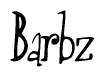 The image contains the word 'Barbz' written in a cursive, stylized font.