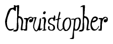 The image is a stylized text or script that reads 'Chruistopher' in a cursive or calligraphic font.