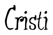 Cursive 'Cristi' Text