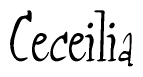 The image is of the word Ceceilia stylized in a cursive script.