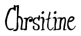 The image is a stylized text or script that reads 'Chrsitine' in a cursive or calligraphic font.