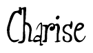The image is a stylized text or script that reads 'Charise' in a cursive or calligraphic font.