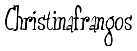 The image contains the word 'Christinafrangos' written in a cursive, stylized font.