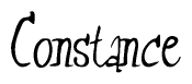 The image is of the word Constance stylized in a cursive script.