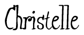 The image is a stylized text or script that reads 'Christelle' in a cursive or calligraphic font.