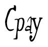The image contains the word 'Cpay' written in a cursive, stylized font.