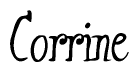 The image is of the word Corrine stylized in a cursive script.