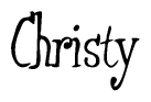 The image is of the word Christy stylized in a cursive script.