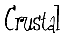 The image is of the word Crustal stylized in a cursive script.