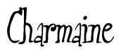 The image is a stylized text or script that reads 'Charmaine' in a cursive or calligraphic font.