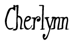 The image is of the word Cherlynn stylized in a cursive script.