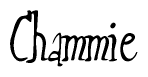 The image is a stylized text or script that reads 'Chammie' in a cursive or calligraphic font.