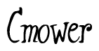 The image is a stylized text or script that reads 'Cmower' in a cursive or calligraphic font.