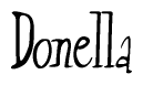 The image is a stylized text or script that reads 'Donella' in a cursive or calligraphic font.