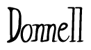 The image is a stylized text or script that reads 'Donnell' in a cursive or calligraphic font.