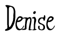 The image is of the word Denise stylized in a cursive script.