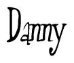 The image contains the word 'Danny' written in a cursive, stylized font.