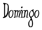 The image is of the word Domingo stylized in a cursive script.