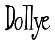 The image is a stylized text or script that reads 'Dollye' in a cursive or calligraphic font.