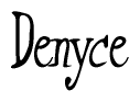 The image is of the word Denyce stylized in a cursive script.