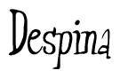 The image contains the word 'Despina' written in a cursive, stylized font.