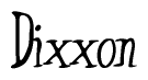 The image is a stylized text or script that reads 'Dixxon' in a cursive or calligraphic font.