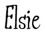 The image is of the word Elsie stylized in a cursive script.