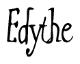 The image is a stylized text or script that reads 'Edythe' in a cursive or calligraphic font.