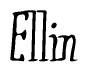 The image contains the word 'Ellin' written in a cursive, stylized font.
