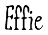 The image is a stylized text or script that reads 'Effie' in a cursive or calligraphic font.