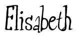 The image is of the word Elisabeth stylized in a cursive script.