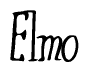 The image is a stylized text or script that reads 'Elmo' in a cursive or calligraphic font.