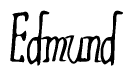 The image contains the word 'Edmund' written in a cursive, stylized font.