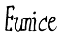 The image is a stylized text or script that reads 'Eunice' in a cursive or calligraphic font.