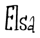   The image is of the word Elsa stylized in a cursive script. 