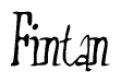 The image is a stylized text or script that reads 'Fintan' in a cursive or calligraphic font.