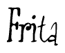 The image is of the word Frita stylized in a cursive script.
