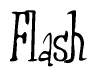 The image contains the word 'Flash' written in a cursive, stylized font.