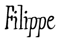 The image contains the word 'Filippe' written in a cursive, stylized font.