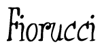 The image contains the word 'Fiorucci' written in a cursive, stylized font.