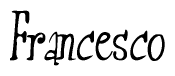The image is a stylized text or script that reads 'Francesco' in a cursive or calligraphic font.